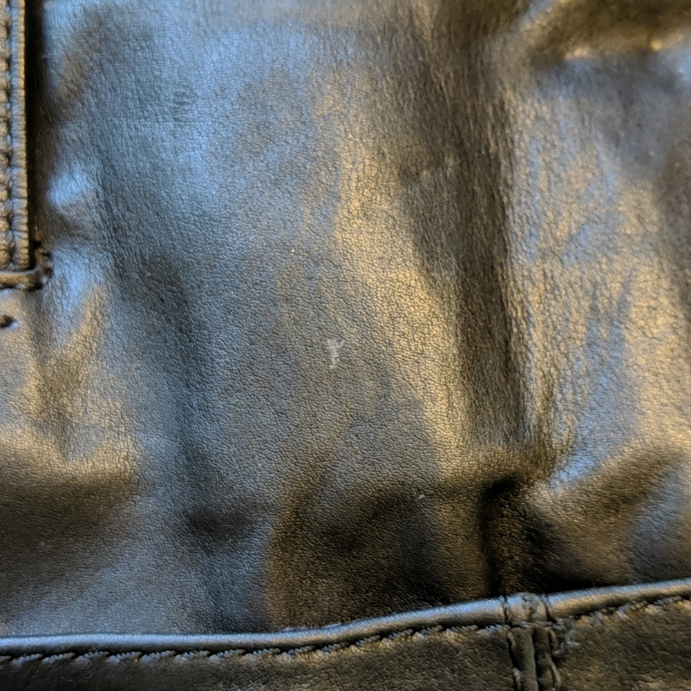 Cole Haan Black Leather Laptop Bag with Shoulder Strap - Picture 7 of 15
